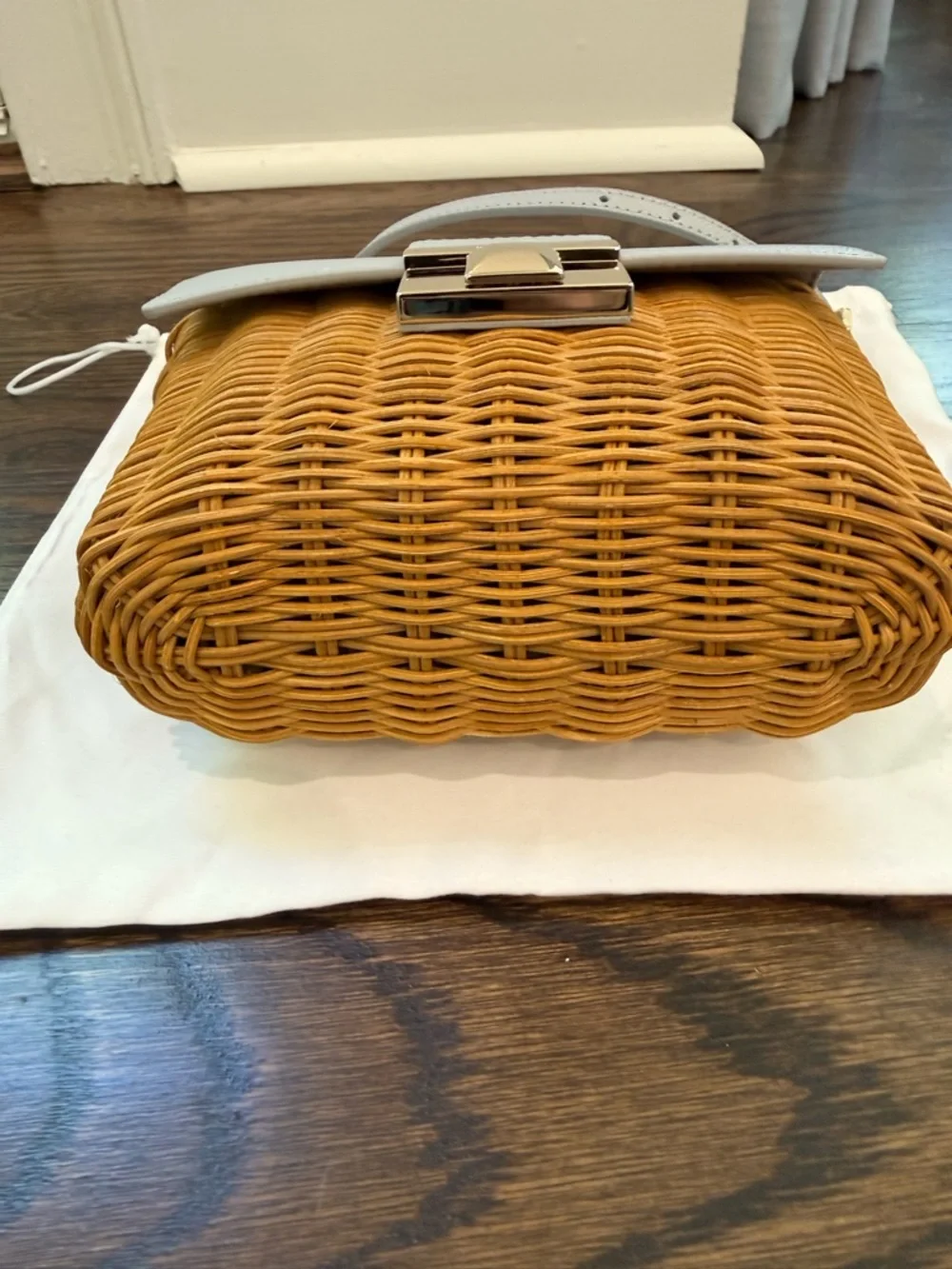 Furla Straw Woven Crossbody Bag NWT - spring purse - Picture 4 of 10